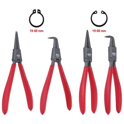 KS TOOLS Sada kliežtí, poistné krúžky 119.2055 1