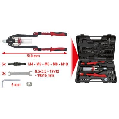 KS TOOLS Sada nitovacích kliežtí 1509630 1