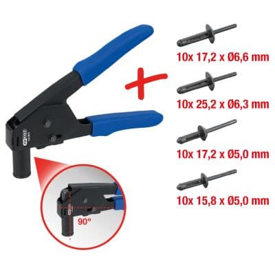 KS TOOLS Sada nitovacích kliežtí 150.9650 1