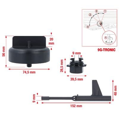 KS TOOLS Sada plniacich adaptérov na prevdovoku 150.9695 1