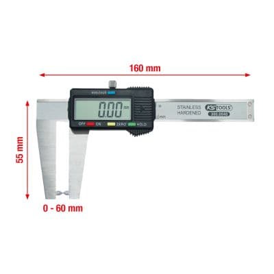 KS TOOLS Posuvné meradlo na meranie hrúbky brzdových kotúčov 3000540 1