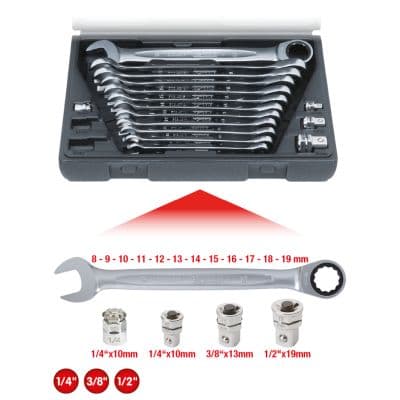 KS TOOLS Vidlicovo račňový kľúč - sada 503.4266 1