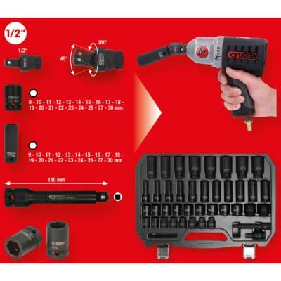 KS TOOLS Sada kovaných nástrčkových kľúčov 515.0065 1