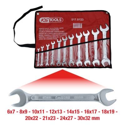KS TOOLS Sada obojstranných vidlicových kľúčov 517.0123 1