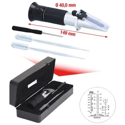 KS TOOLS Refraktometer - Tester chladiacej zmesi a elektrolytu batéri 550.1290 1