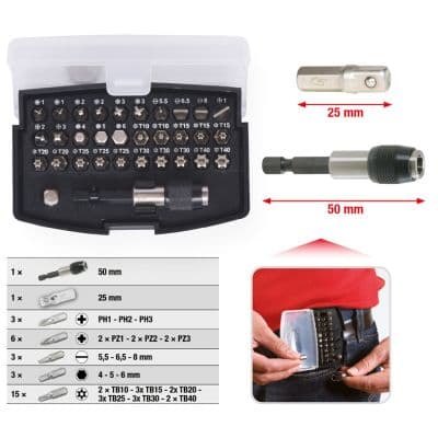 KS TOOLS Sada, skrutkovac-nadstavec(Bits) 9112060 1