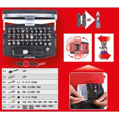 KS TOOLS Sada, skrutkovac-nadstavec(Bits) 911.3030 1
