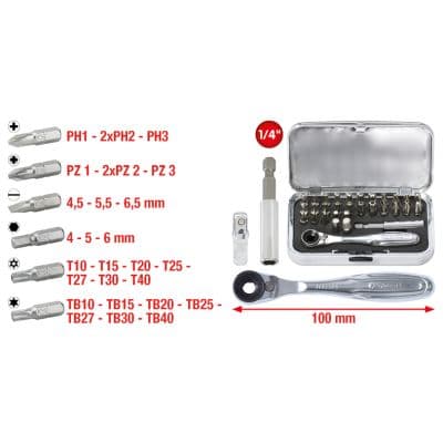 KS TOOLS Sada, skrutkovac-nadstavec(Bits) 918.4600 1