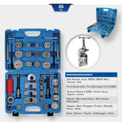 KS TOOLS Sada prípravkov otočenia/zatlačenia piestikov brzdov. strmeň BT701050 1