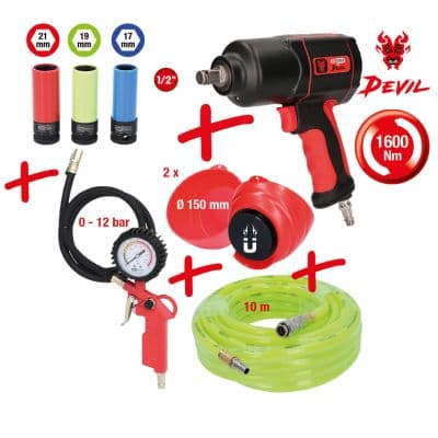 KS TOOLS Súprava rázového uťahováka (stlačený vzduch) 515.2100 1