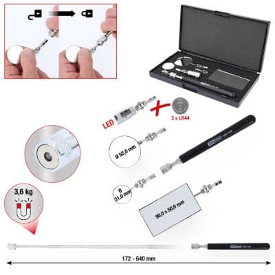 KS TOOLS Súprava dielenských zrkadiel 550.1145 1