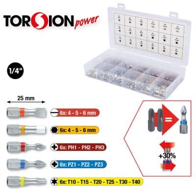 KS TOOLS Sada skrutkových bitov 918.3108 1