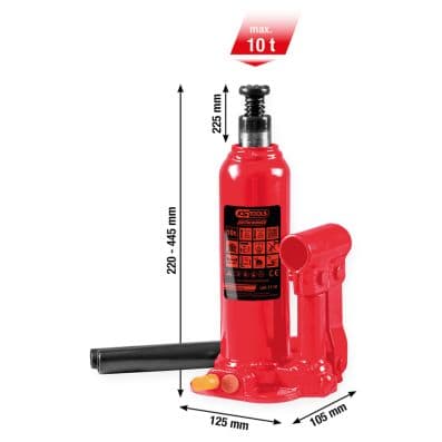 KS TOOLS Podkladací piestový zdvihák 160.1110 1