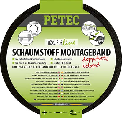 Penová montážna páska, čierna PETEC 87200  87200 1