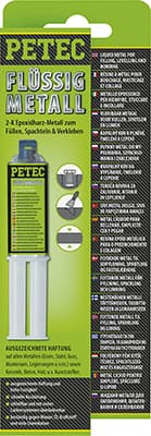 Dvojkomponentný lepiaci tmel tekutý kov 25 ml PETEC 97425  97425 1