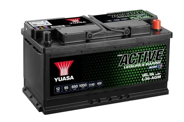 YUASA Trakčná batéria Yuasa LEISURE AGM 95Ah 12V 850A  L36-AGM 1