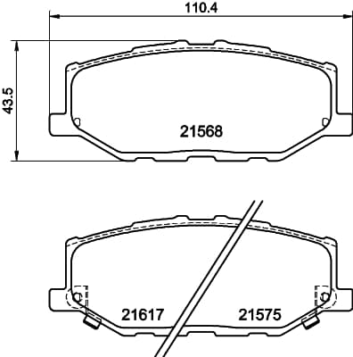 HELLA PAGID Sada brzdových platničiek kotúčovej brzdy 8DB 355 040-421 1