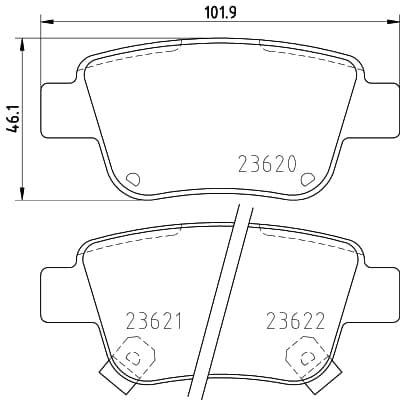 HELLA PAGID Sada brzdových platničiek kotúčovej brzdy 8DB355017331 1