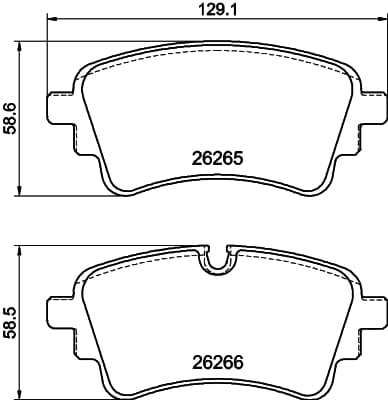 HELLA PAGID Sada brzdových platničiek kotúčovej brzdy 8DB 355 040-961 1