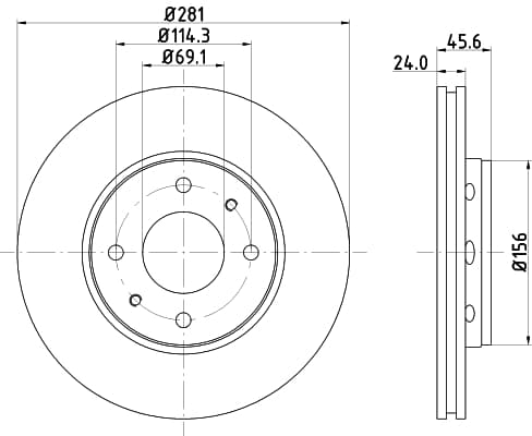 HELLA PAGID Brzdový kotúč 8DD355107031 1