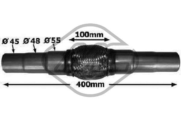 Metalcaucho Pružný diel výfuku 02046 1