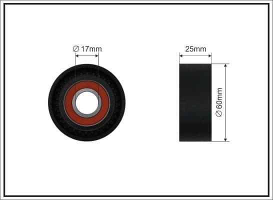 CAFFARO Napínacia kladka rebrovaného klinového remeňa 500655 1