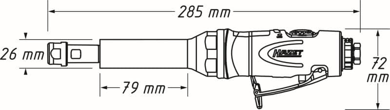 HAZET Priebežný žtvorhran/Momentový kľúč 5121-02 1