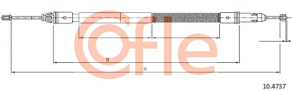 COFLE Ťažné lanko parkovacej brzdy 104737 1