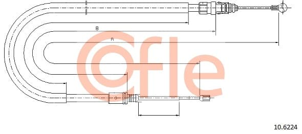 Ťažné lanko parkovacej brzdy COFLE 106224 106224 1