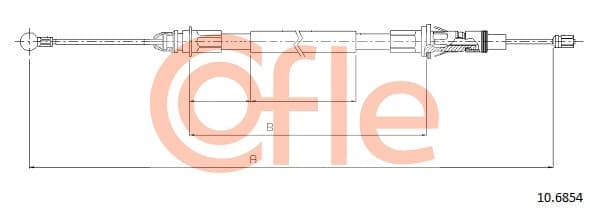 COFLE Ťažné lanko parkovacej brzdy 106854 1