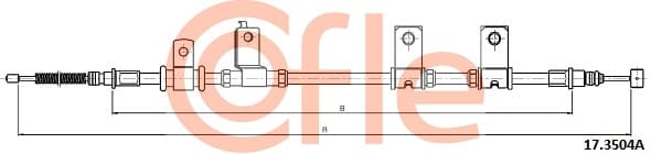 COFLE Ťažné lanko parkovacej brzdy 173504A 1