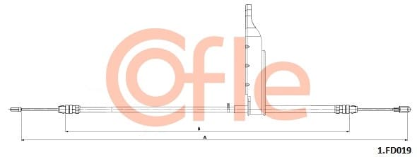 COFLE Ťažné lanko parkovacej brzdy 92.1.FD019 1