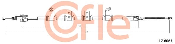 COFLE Ťažné lanko parkovacej brzdy 92.17.6063 1