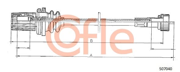 COFLE Hriadeľ tachometra S07040 1