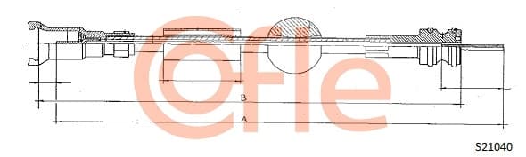 COFLE Hriadeľ tachometra S21040 1