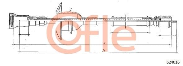 COFLE Hriadeľ tachometra S24016 1