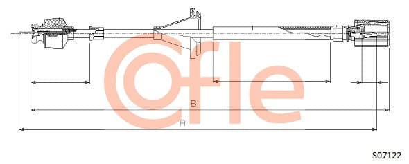 COFLE Hriadeľ tachometra S07122 1