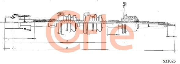COFLE Hriadeľ tachometra S31025 1