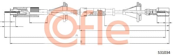 COFLE Hriadeľ tachometra S31034 1
