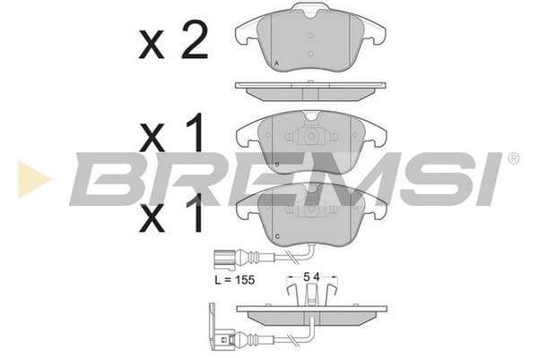 BRMS Sada brzdových platničiek kotúčovej brzdy BP3394CE 1