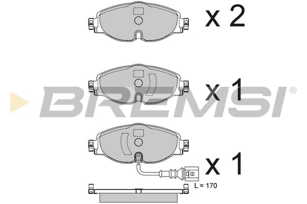 BRMS Sada brzdových platničiek kotúčovej brzdy BP3782CE 1