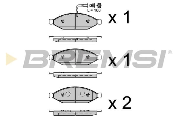 BRMS Sada brzdových platničiek kotúčovej brzdy BP4052 1