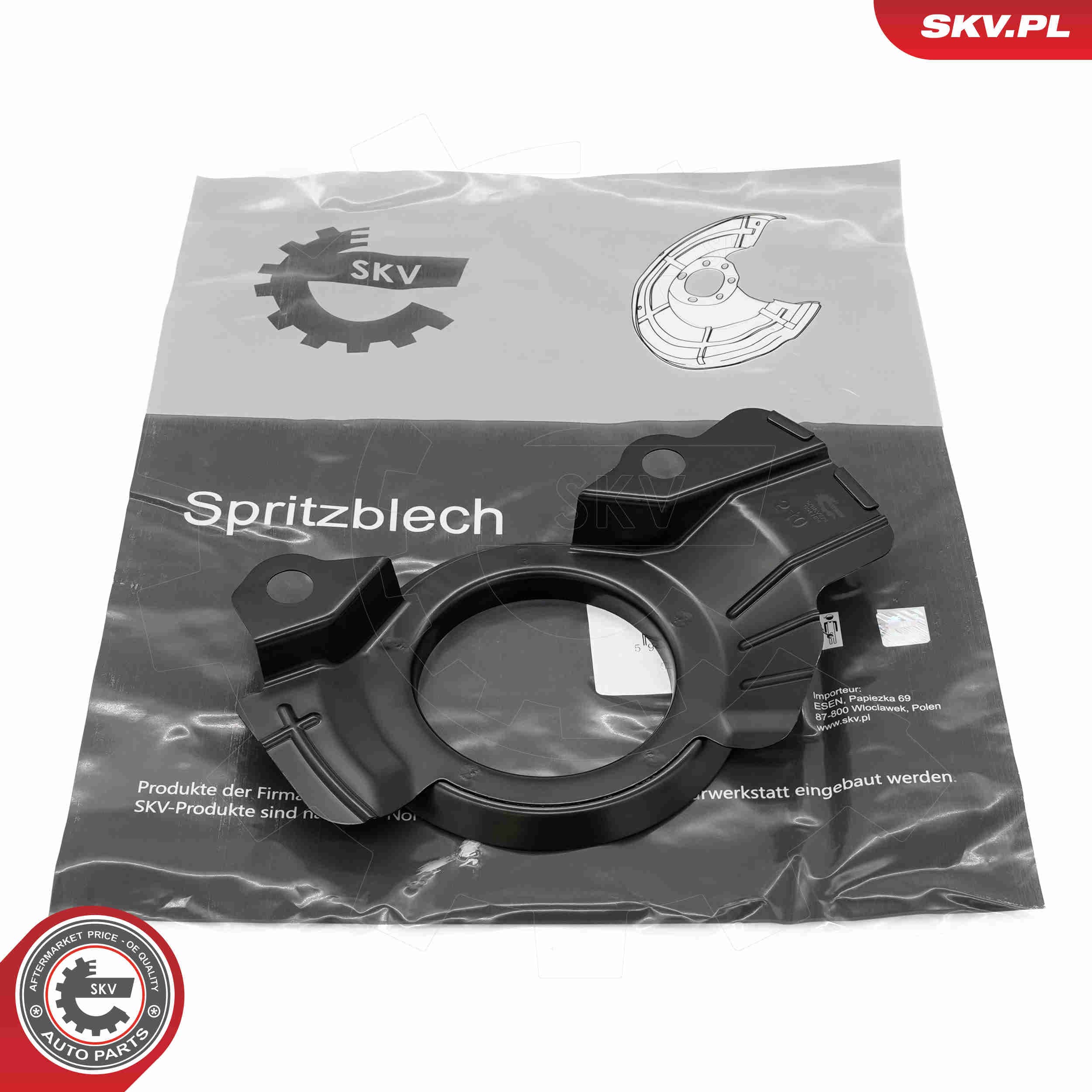 SKV Ochranný plech proti rozstreku, Brzdový kotúč 57SKV279 1