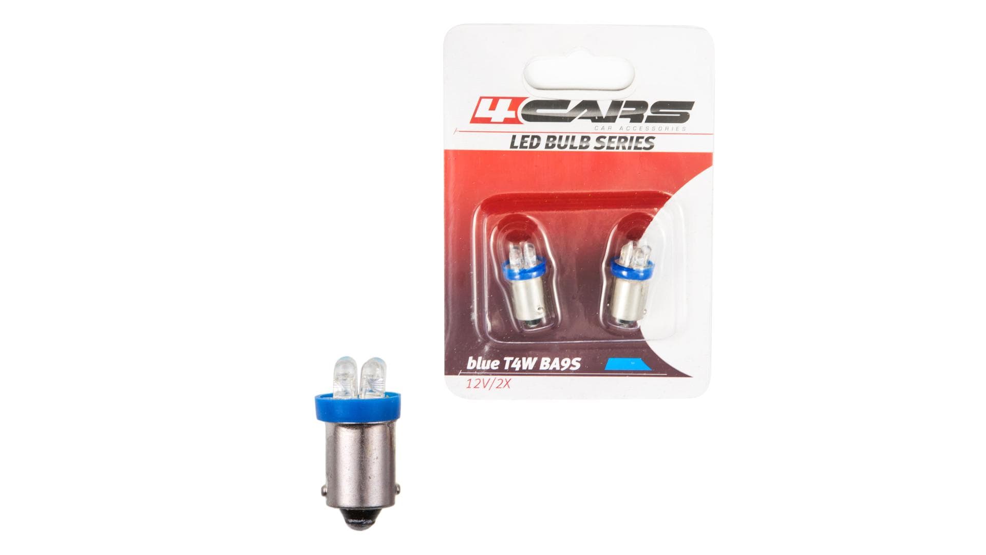 4CARS LED ŽIAROVKA 4LED 12V BA9S MODRÁ