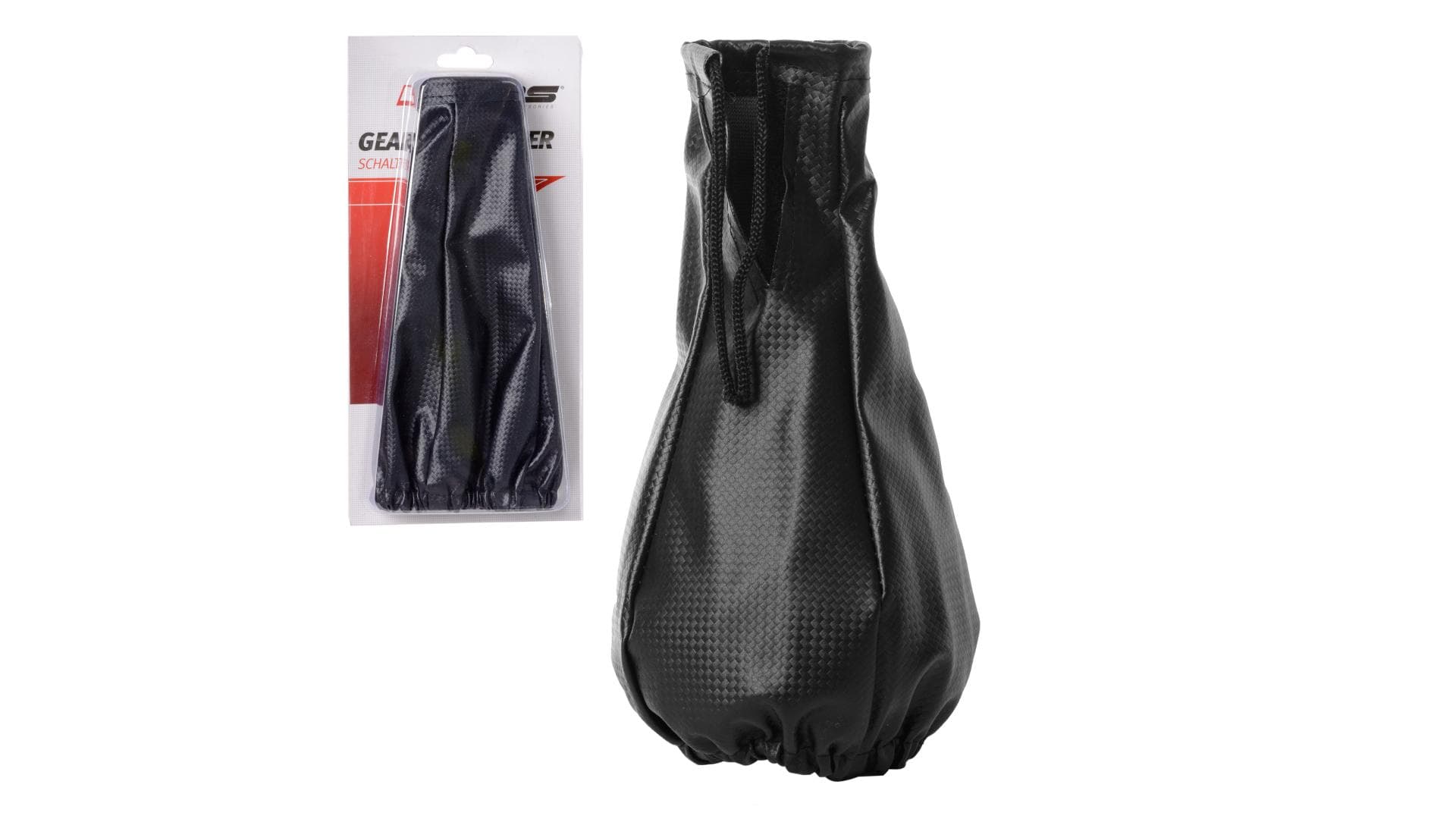 4CARS Poťah na tyč rýchlostnej páky carbon genuine leather čierny 1
