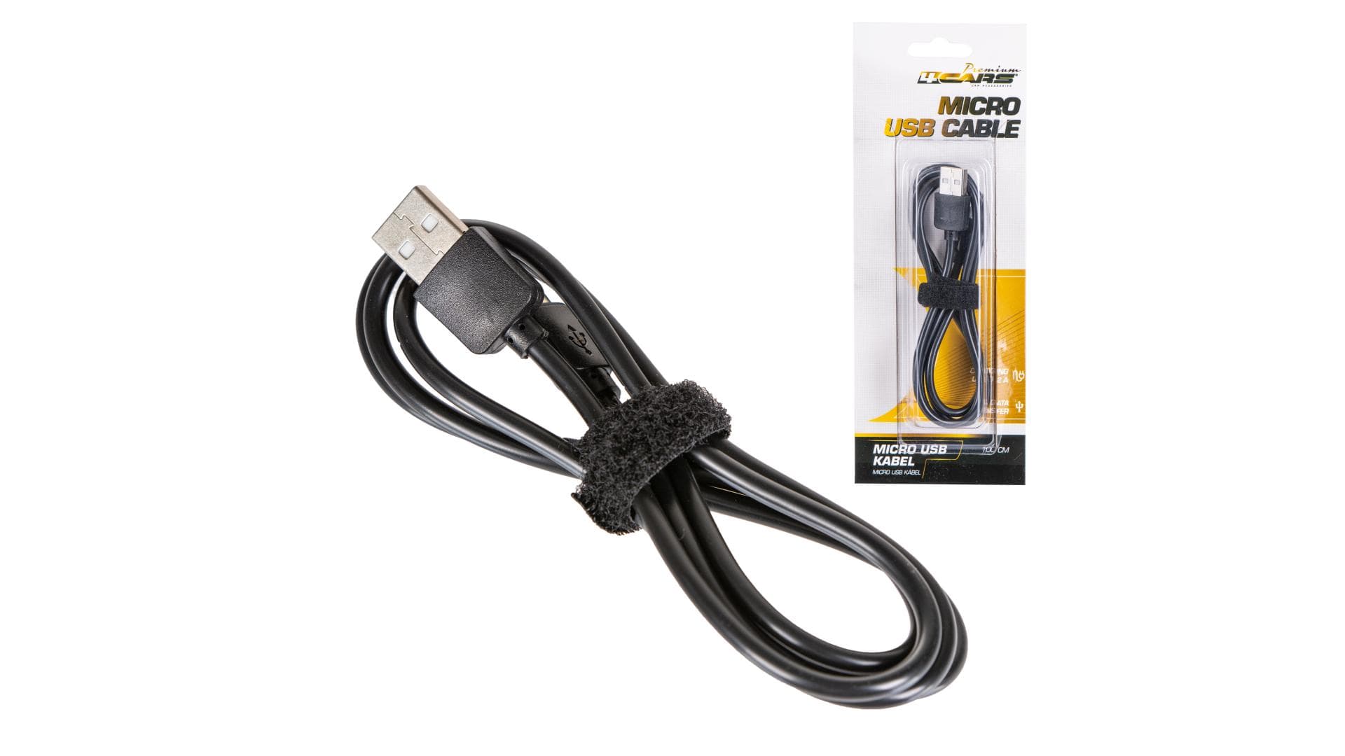 4CARS Dátový a nabíjací kábel Micro USB 1m