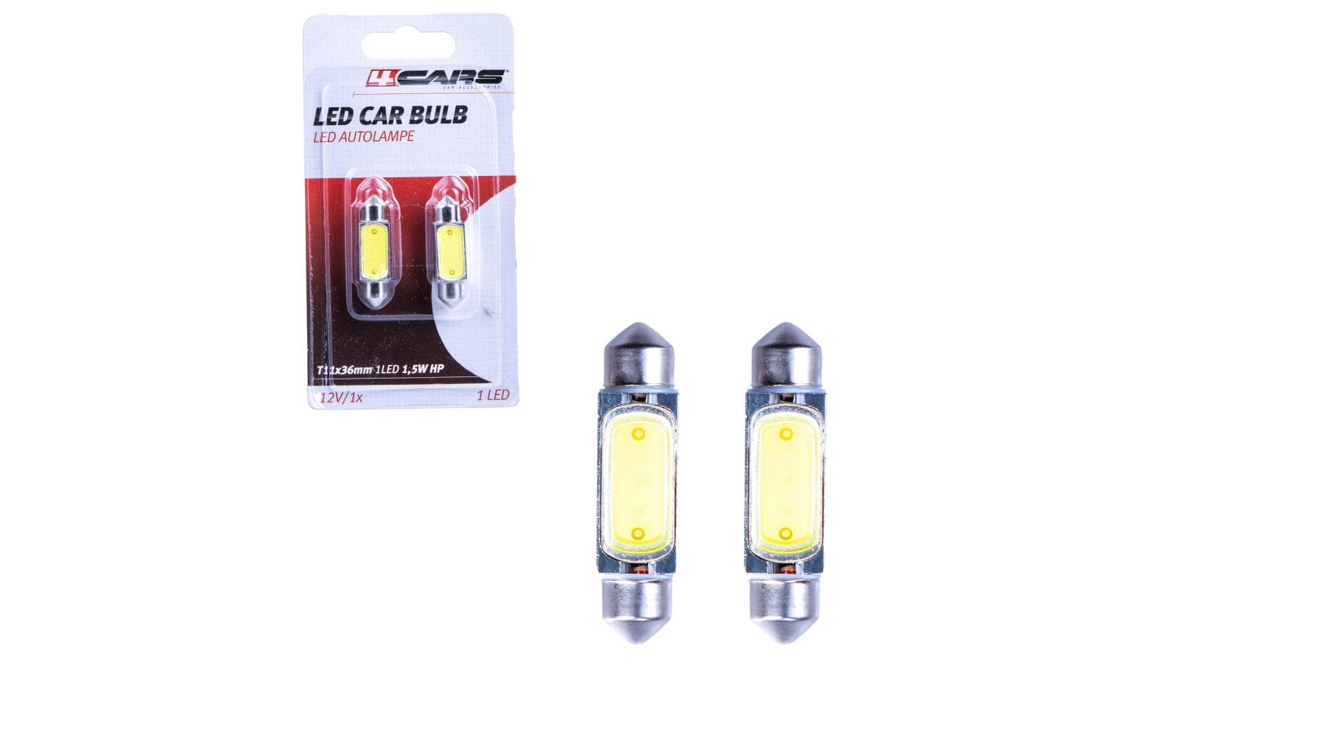 4CARS HQ sada LED žiaroviek T11X36MM 1LED 1.5W HP 1