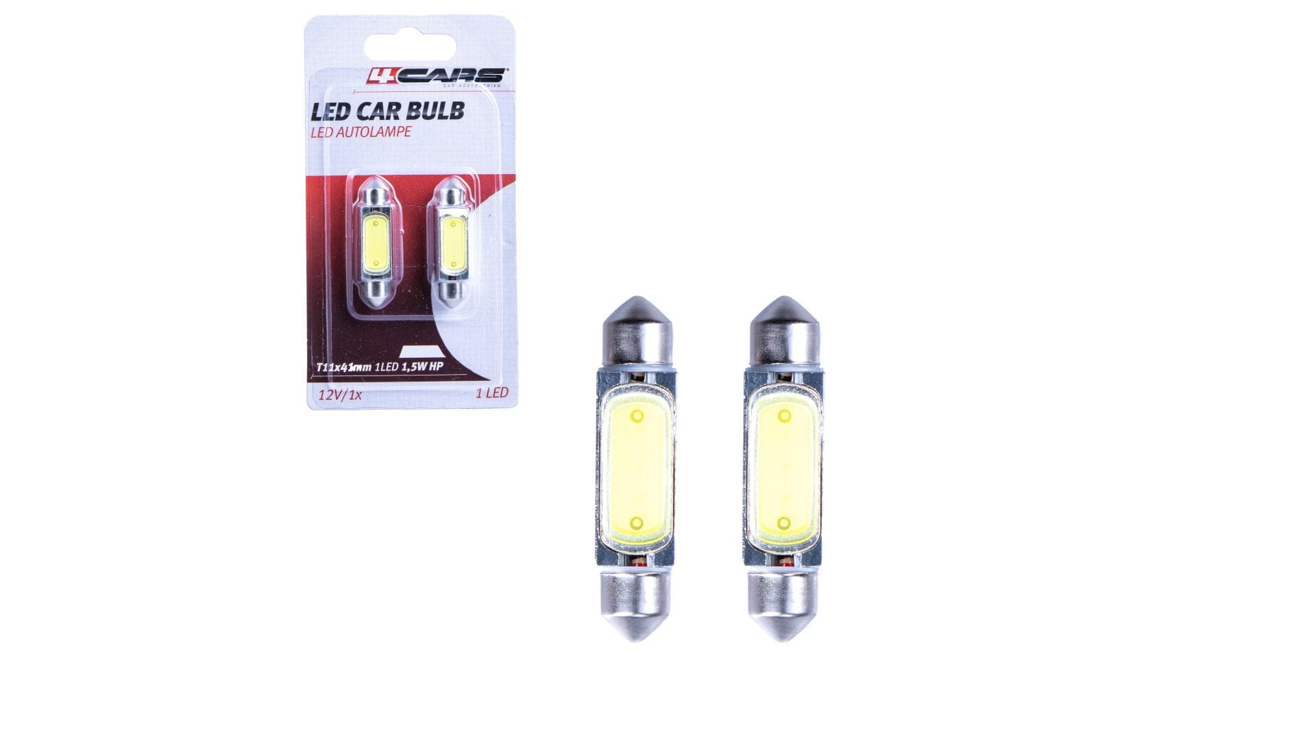 4CARS HQ sada LED žiaroviek T11X/41MM 1LED 1.5W HP