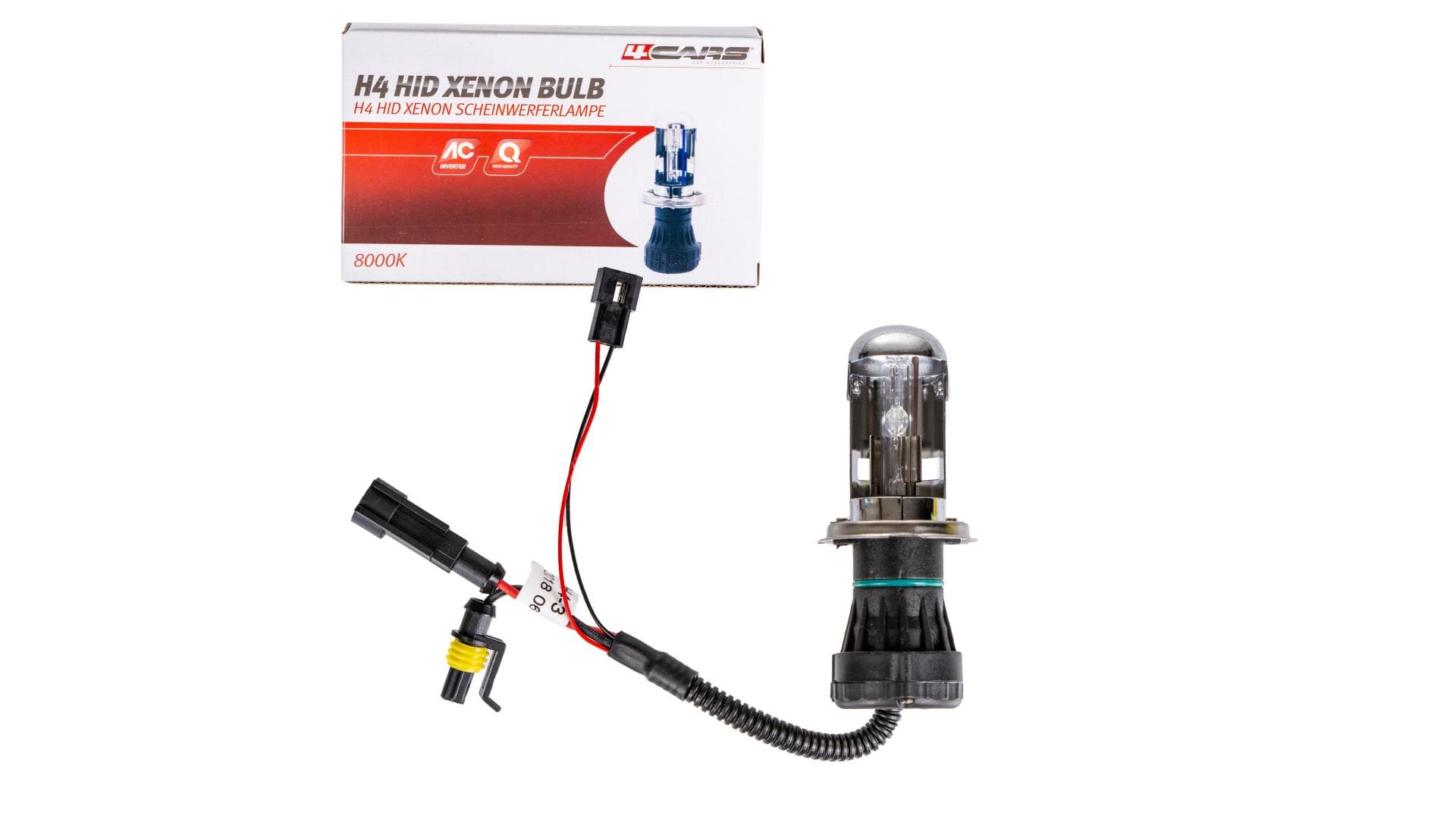 4CARS HQ H4 HID Set xenónových výbojok s AC inventorom, 8000K
