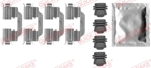 QUICK BRAKE Sada prísluženstva obloženia kotúčovej brzdy 109-0012 1